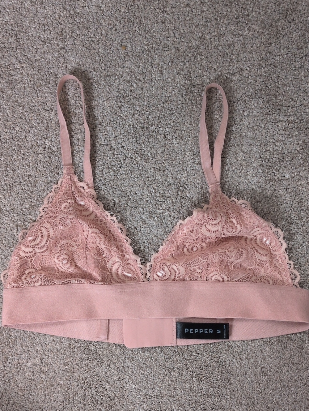 Pepper Lace Bralette in Dusty Rose Med NEW